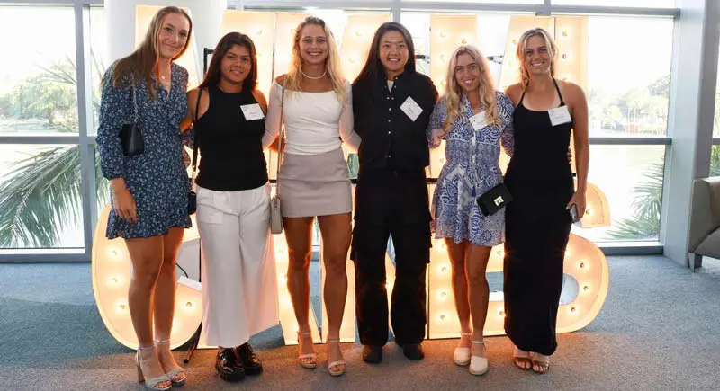 A group of women posing