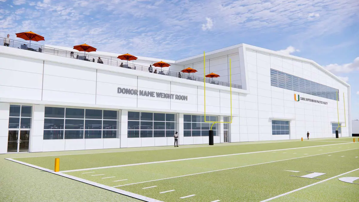 Rendering of outside of facility