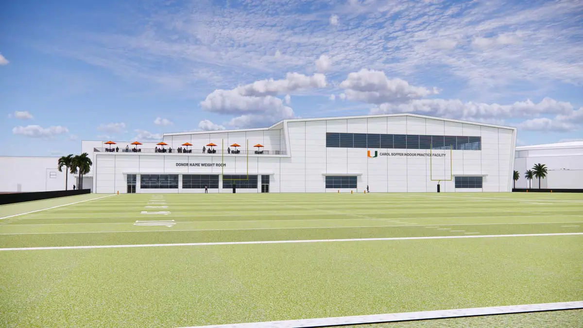 Rendering of outside of facility