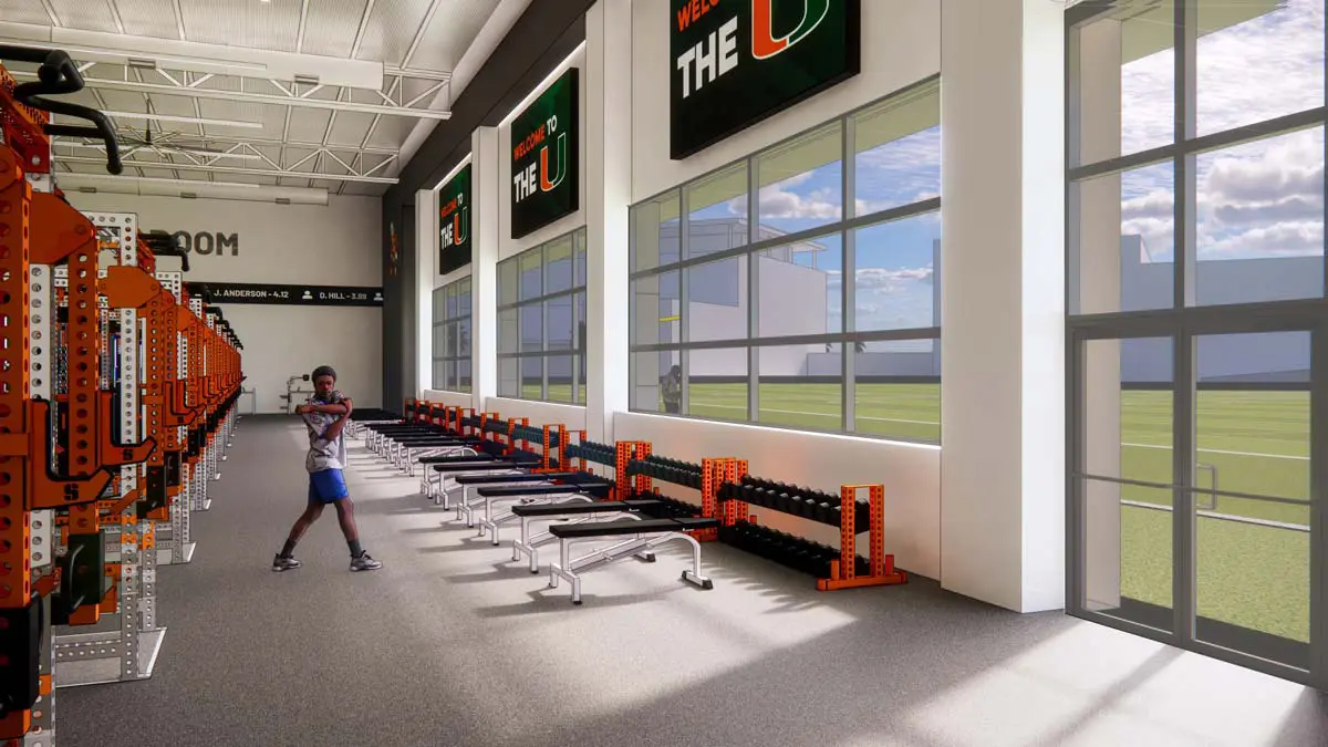 Rendering of weight room
