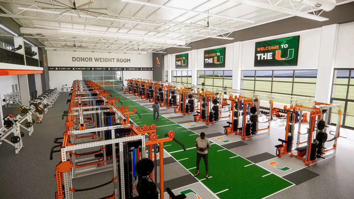 Rendering of weight room