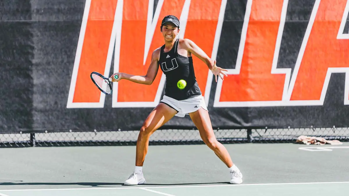 Woman playing tennis